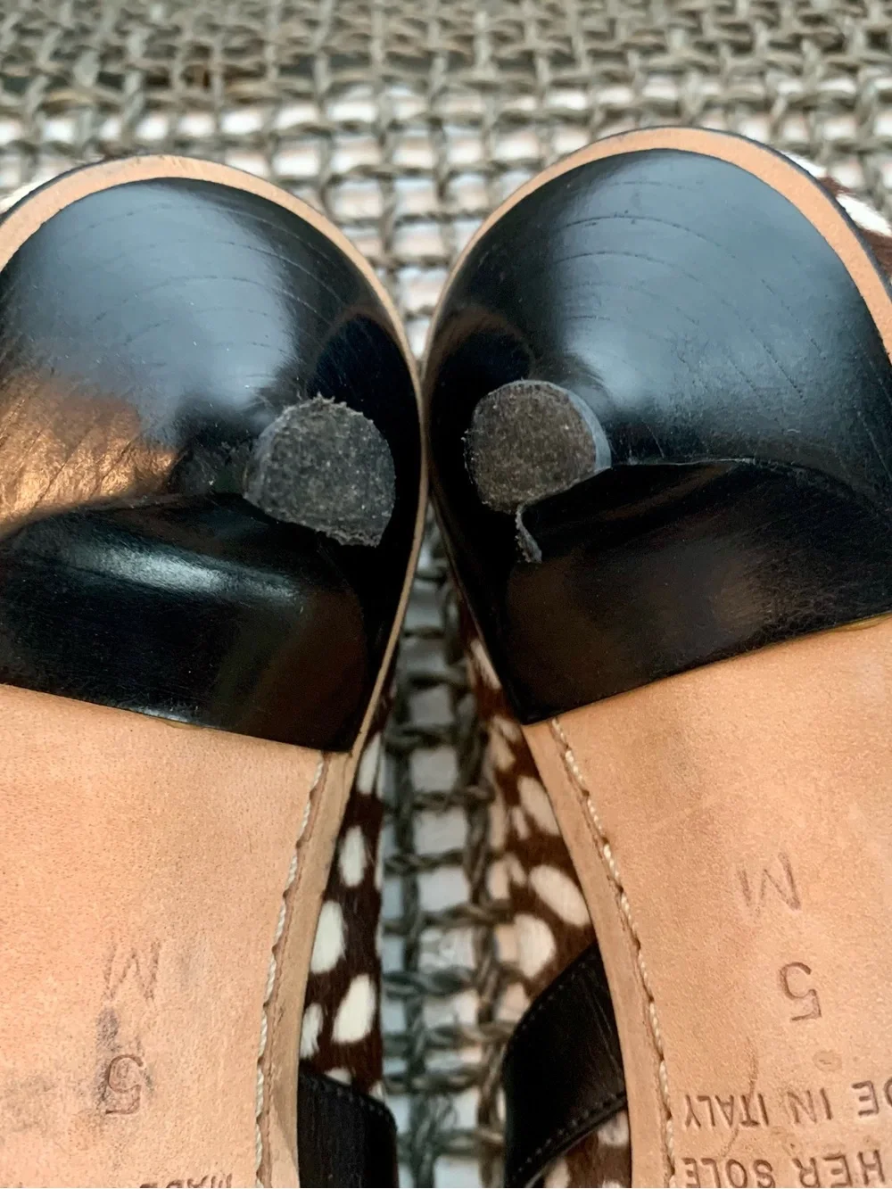 kate spade New York Spotted Calf Hair Mary Jane Heels